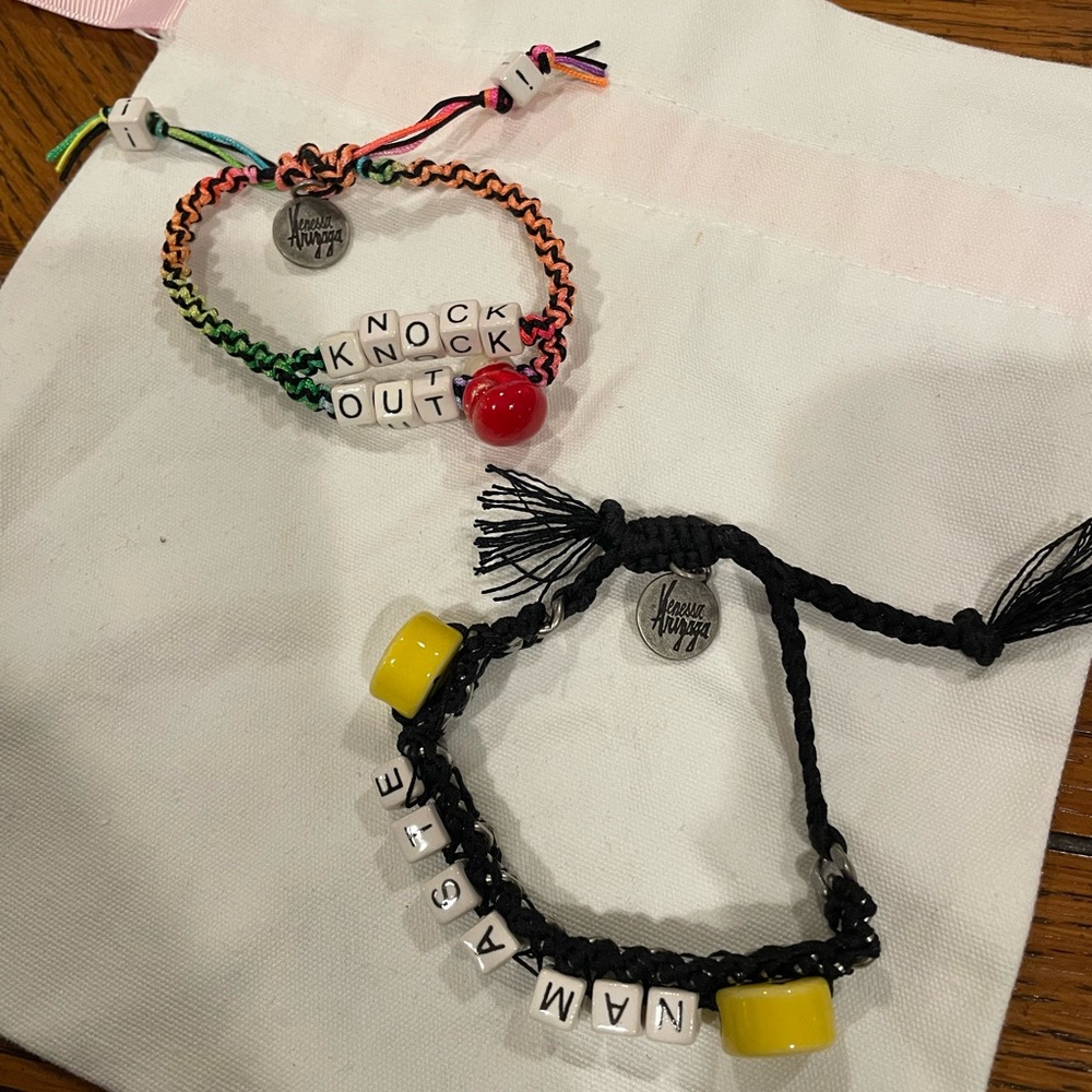 Two Vanessa Arizaga bracelets